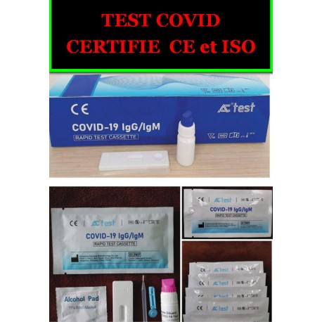 TEST COVID CERTIFIE CE et ISO